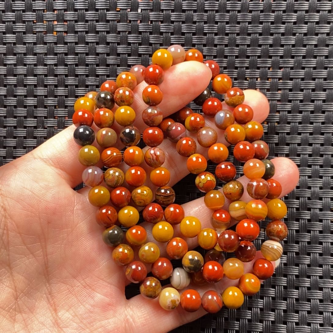 玛瑙/玉髓项链未镶嵌战国红项链