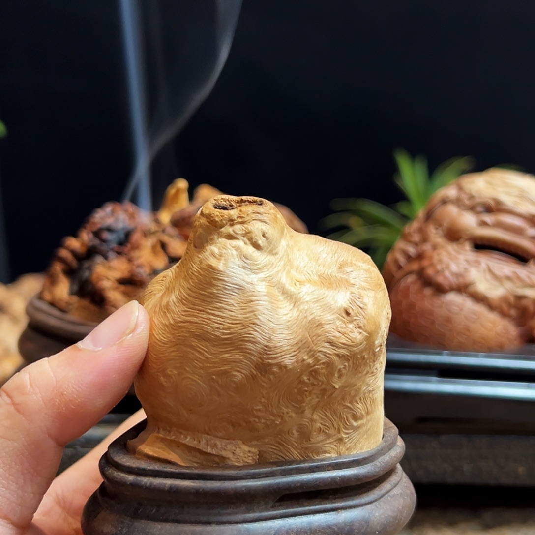 苍***狼荔枝木熏香成品香炉