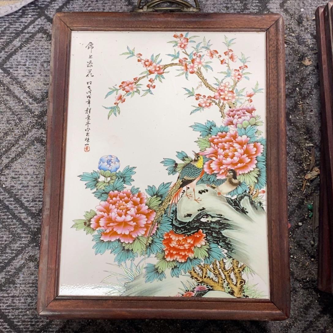 瓷37*28 景德镇瓷板画柴窑烧制