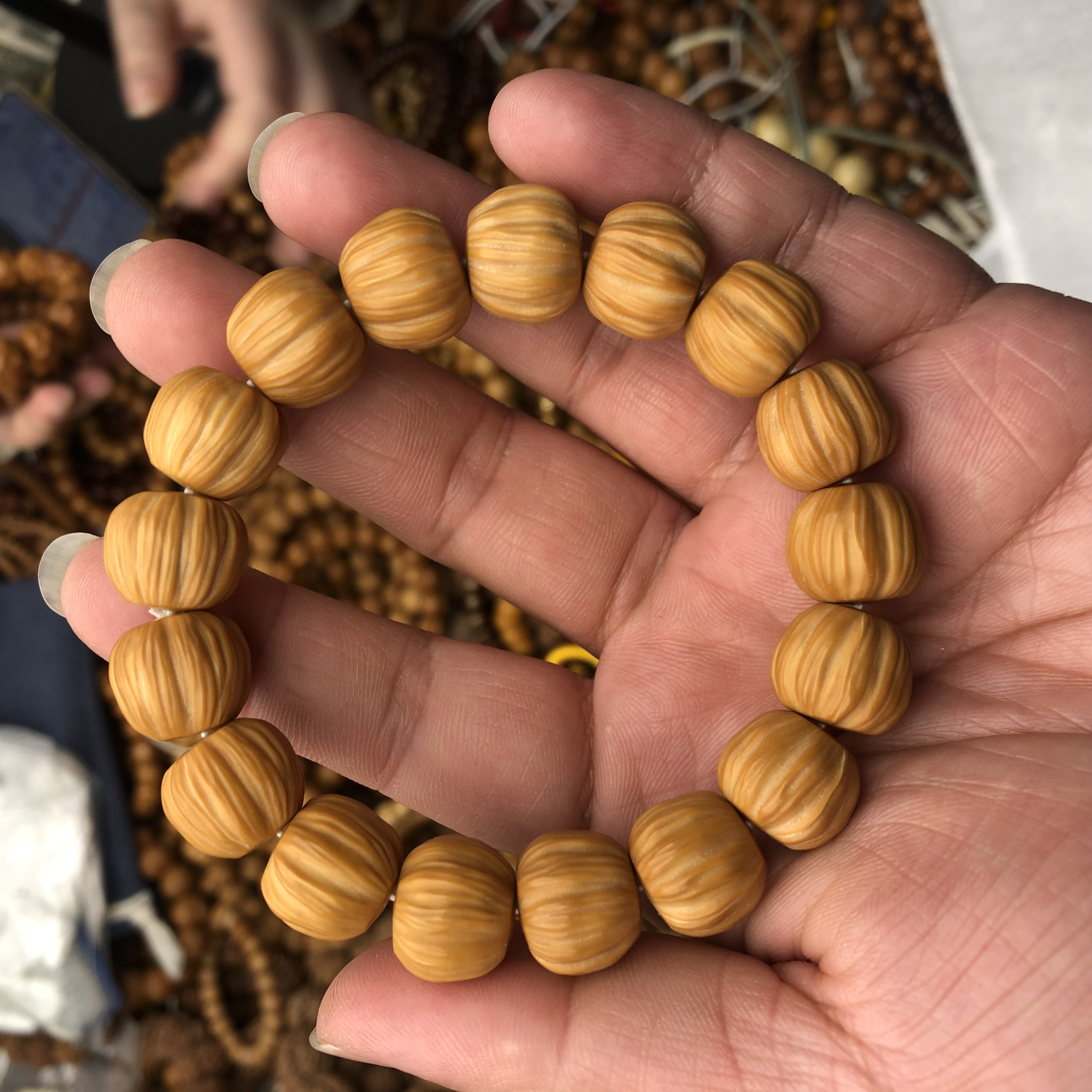 猴头菠萝蜜14-15mm全品无暇精工雕刻猴头核桃手串