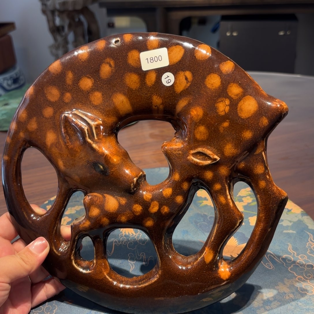 景德镇高温颜色釉母子情深壁挂