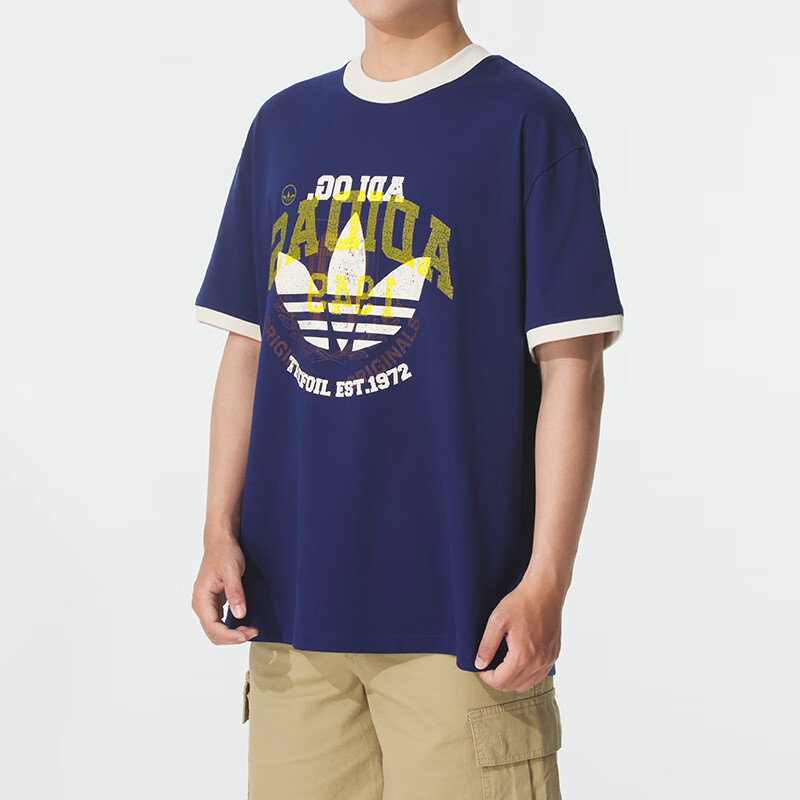 adidas/阿迪达斯三叶草 男女同款运动休闲短袖T恤 KC0289