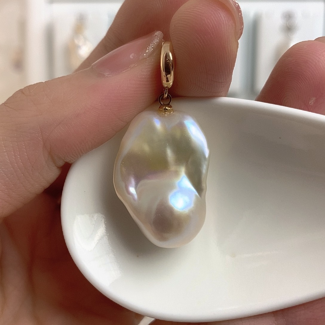 淡水珍珠颈饰银S925镶嵌