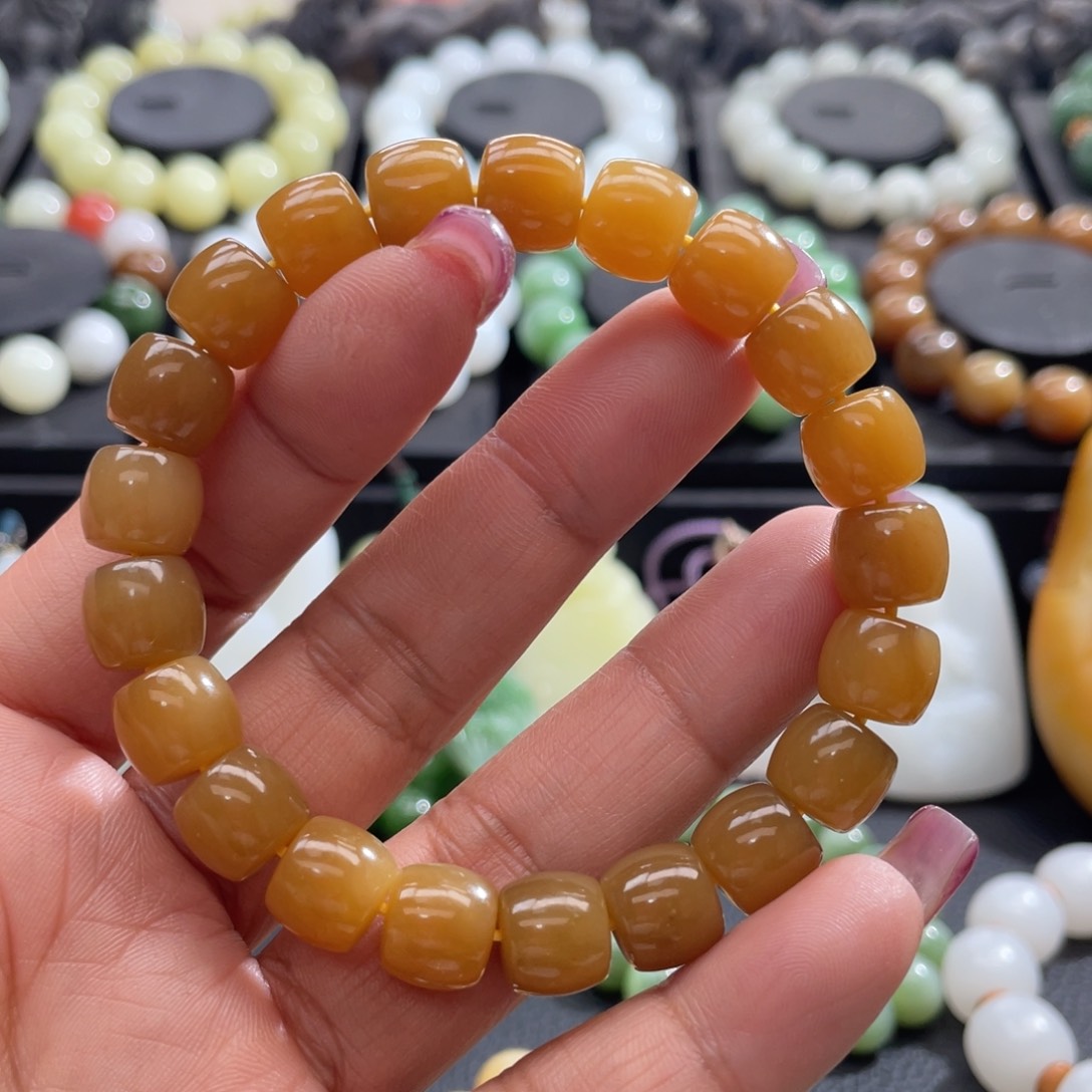 和田玉手串未镶嵌