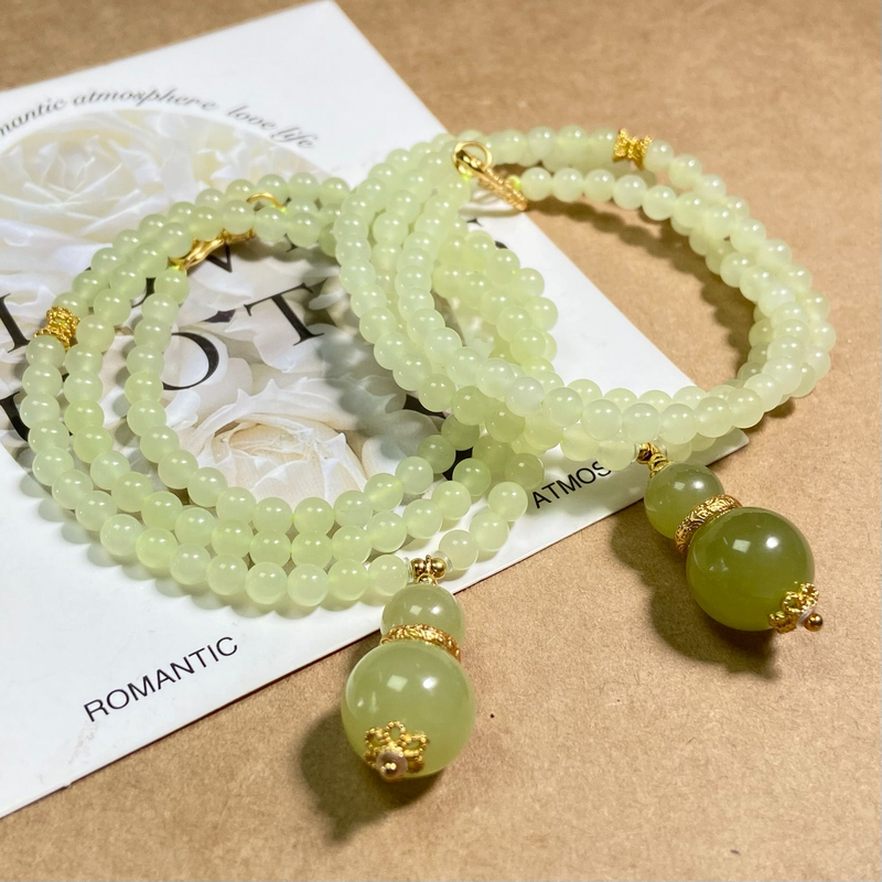 S925银和田玉黄口项链（多样性发一）2510030005