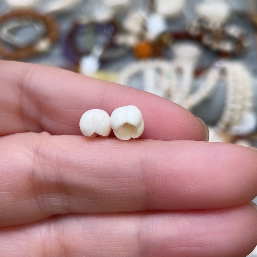 猛犸象牙手串/手链/手镯桂花一对