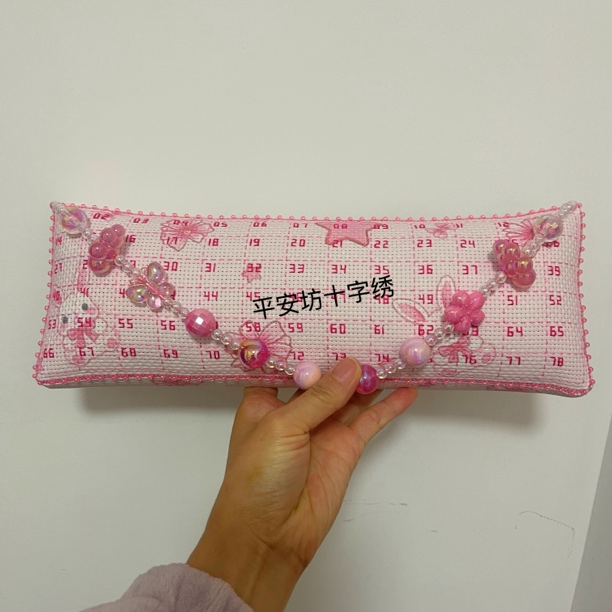 十字绣排线包成品29x19厘米左右大数字排线包蝴蝶结排线包现货精