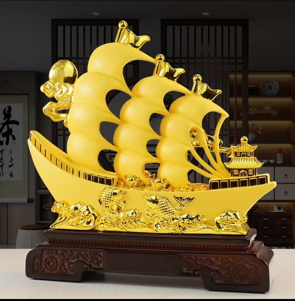 家居客厅玄关装饰品乔迁开业礼品高档新中式创意大号书房新房