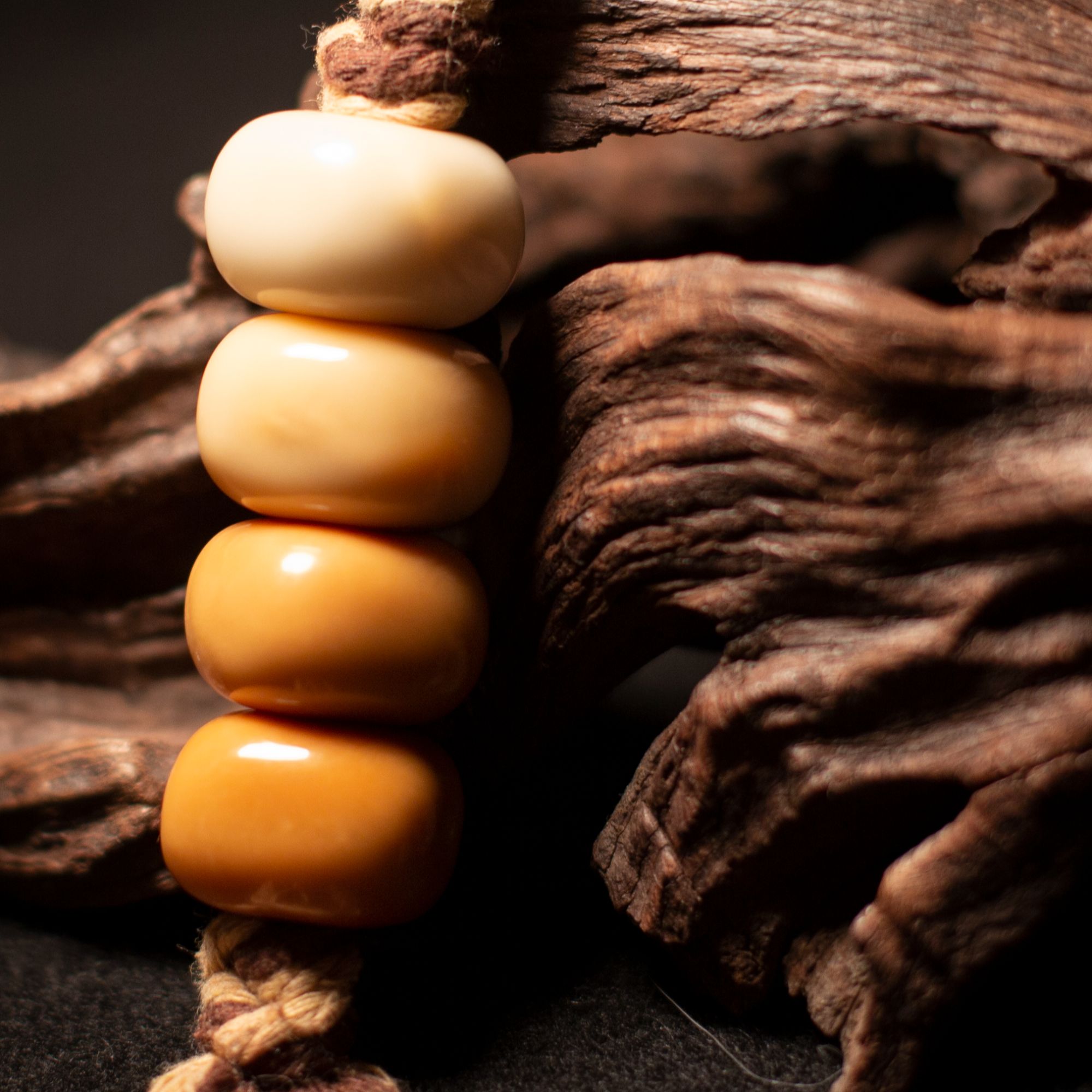 【元素造物】老料象牙果糖葫芦4颗25+原果雕渐变吊坠提溜手把件挂包