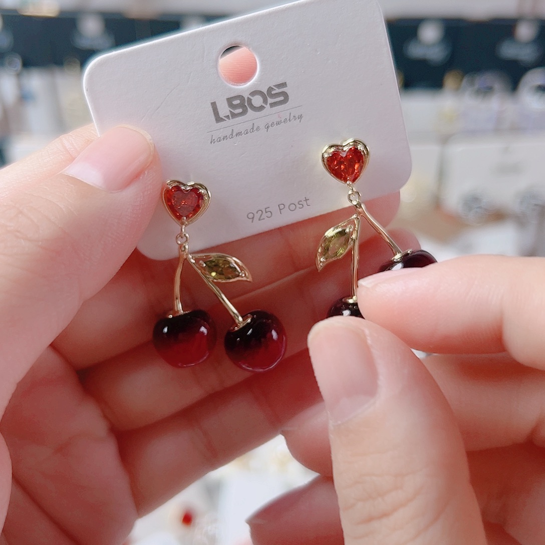 琉璃纯铜合金耳环的