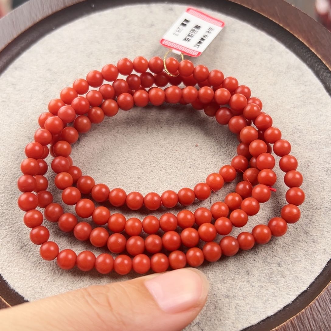 南红玛瑙手串未镶嵌