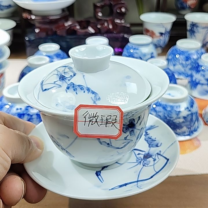 景德镇手绘陶瓷茶具杯子