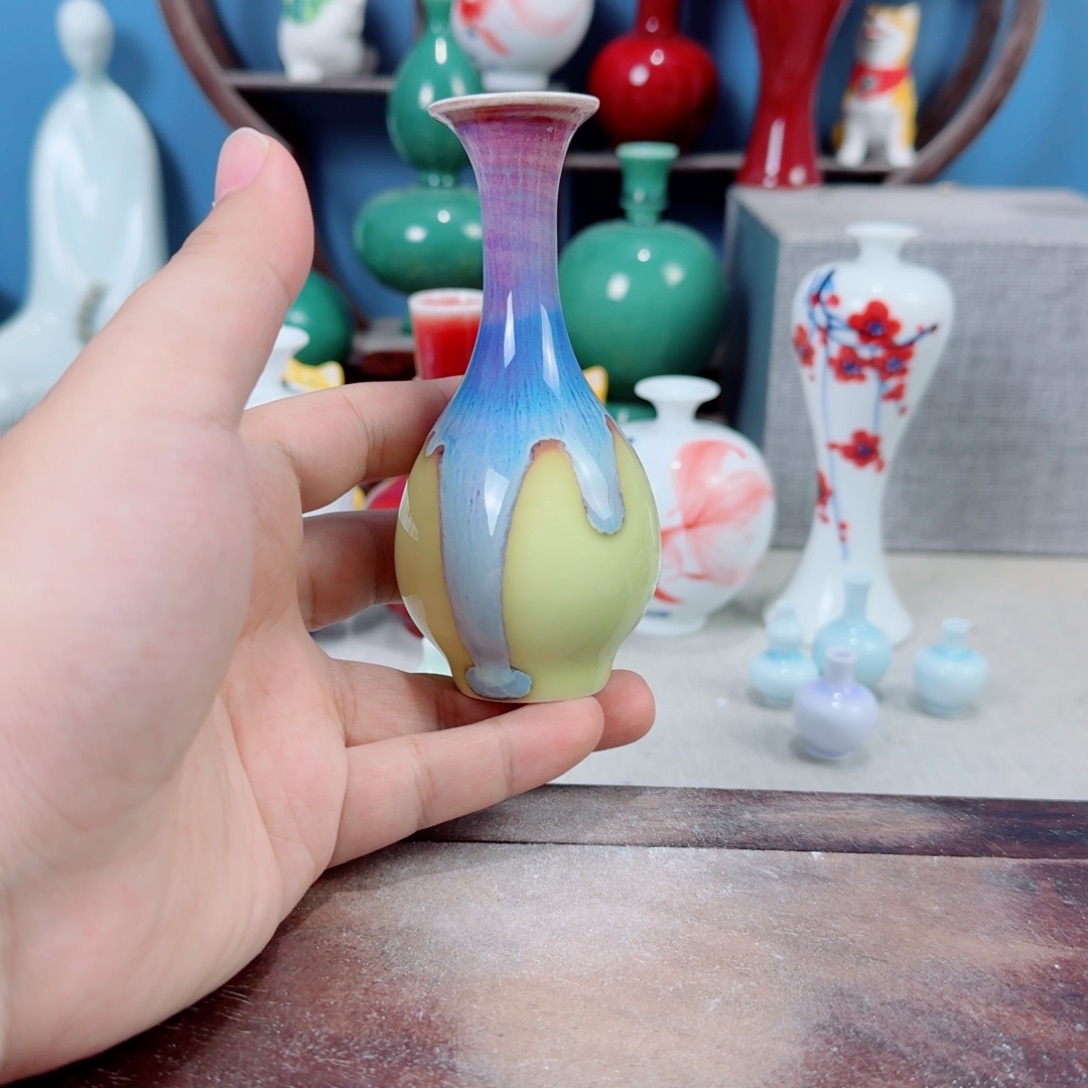 陶瓷手工小花器摆件