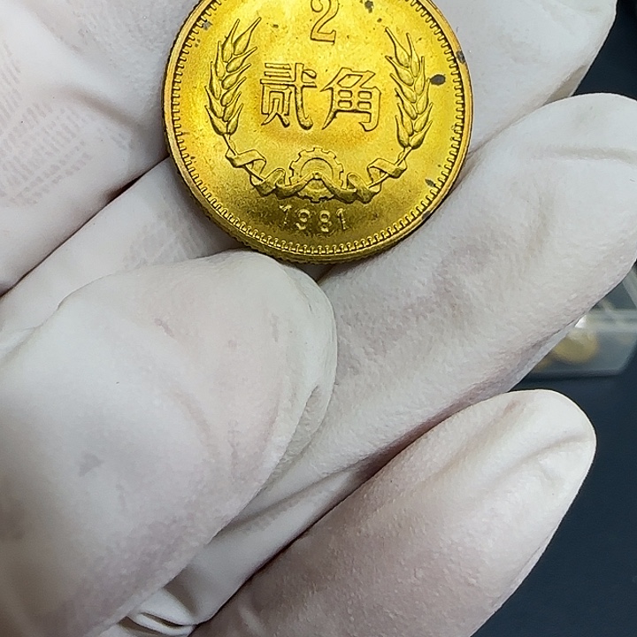 其他普通金属1981长城2角一枚扣盒