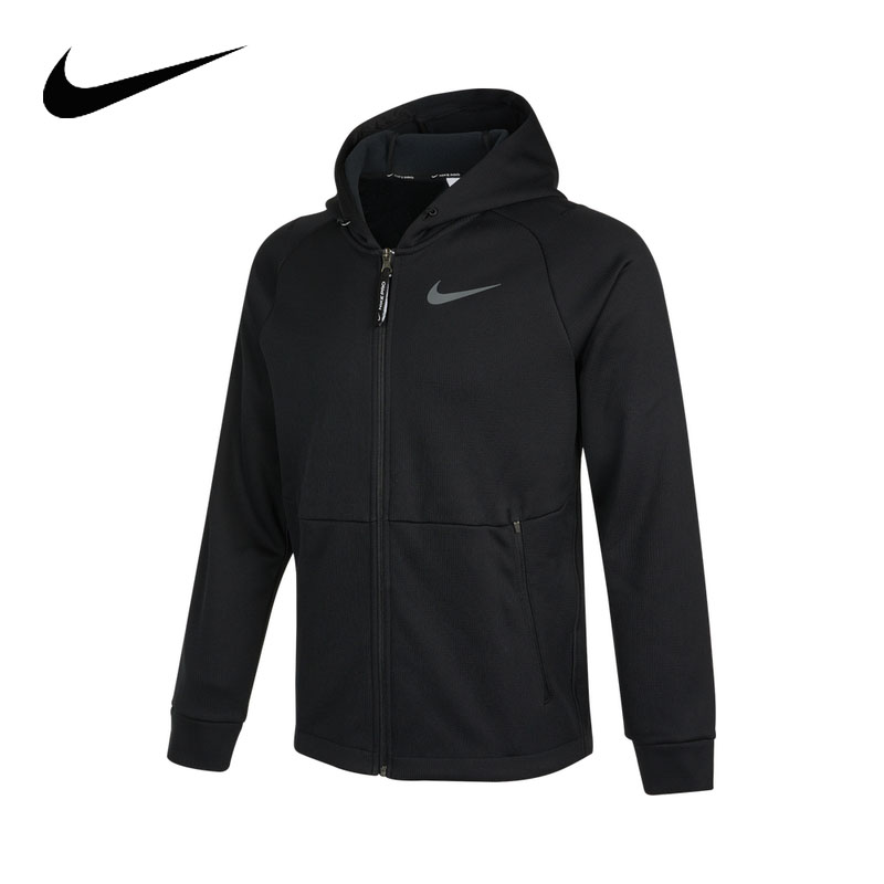 NIKE/耐克外套男秋冬季连帽加绒保暖休闲开衫夹克运动服舒适户外