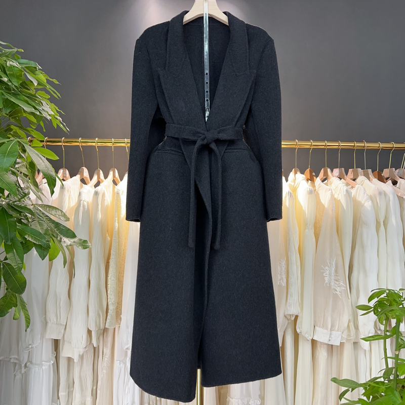 【A9264】毛呢外套女2025秋冬新款时尚休闲设计感毛呢外套