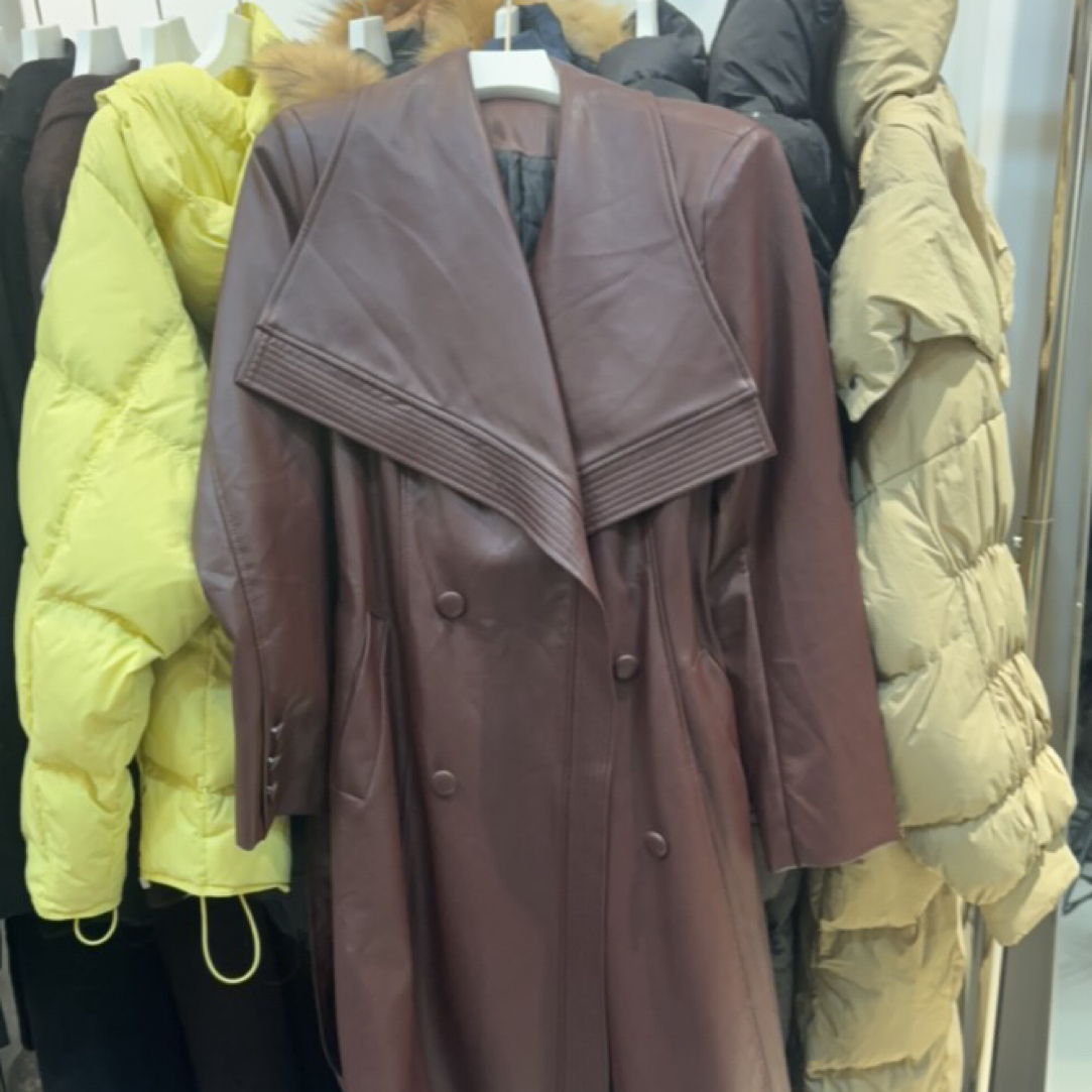 棉服外套冬季加厚保暖收腰抽绳连帽宽松中长款