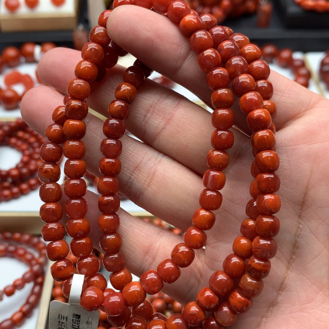 南红玛瑙手链未镶嵌