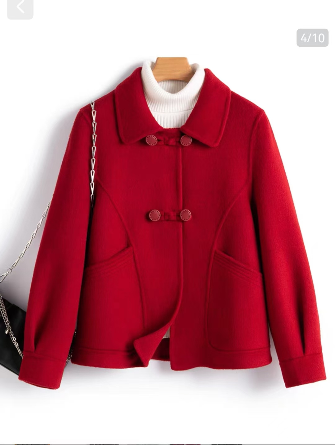 衣念染染❤️时尚潮流洋气减龄翻领双面大衣