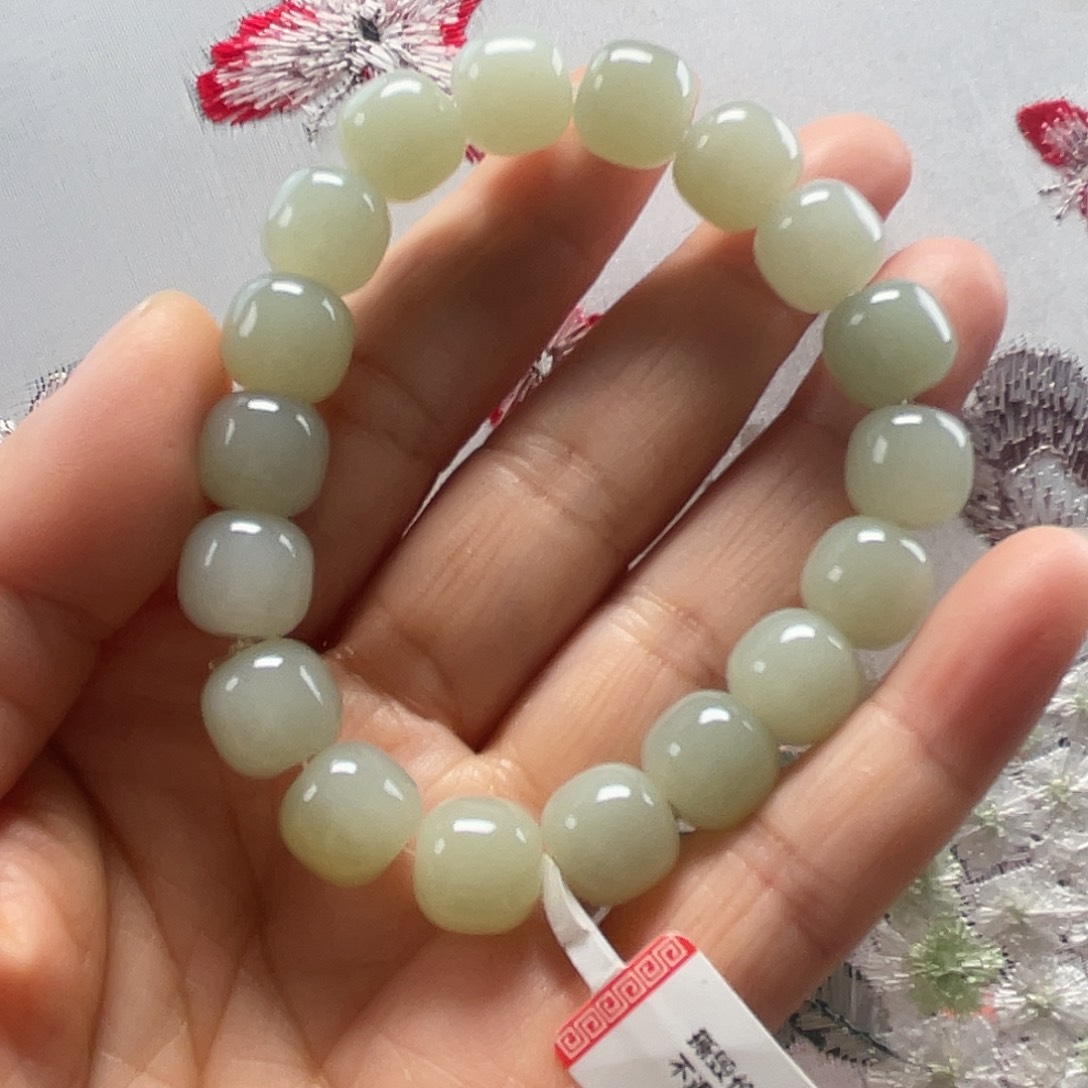 手串未镶嵌和田玉新疆和田玉且末高青白老11/12