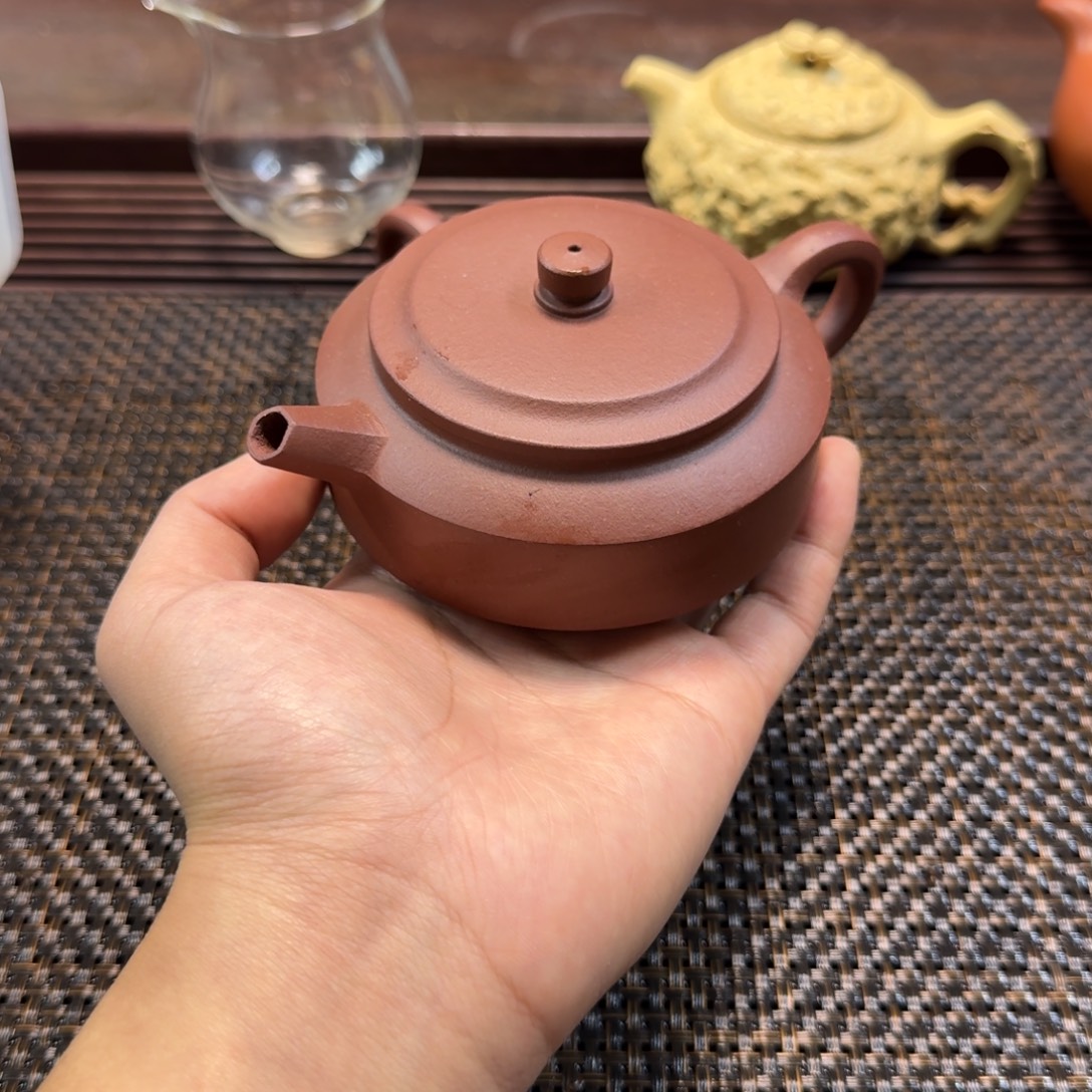 光***强羊角山紫泥仲芳周盘220CC瑕