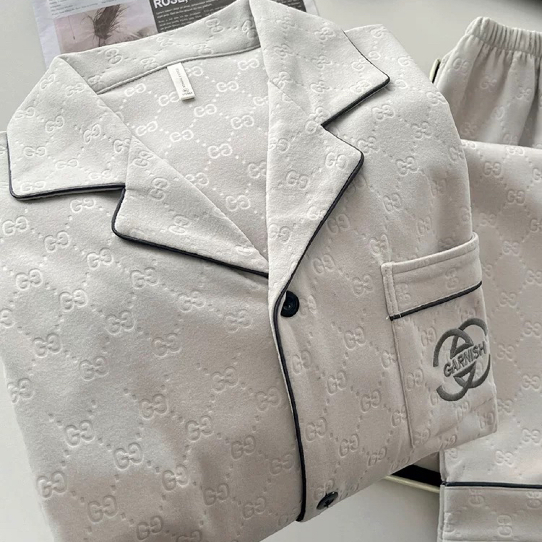 秋冬季德绒薄绒加厚保暖宽松大青年家居服可外穿套装