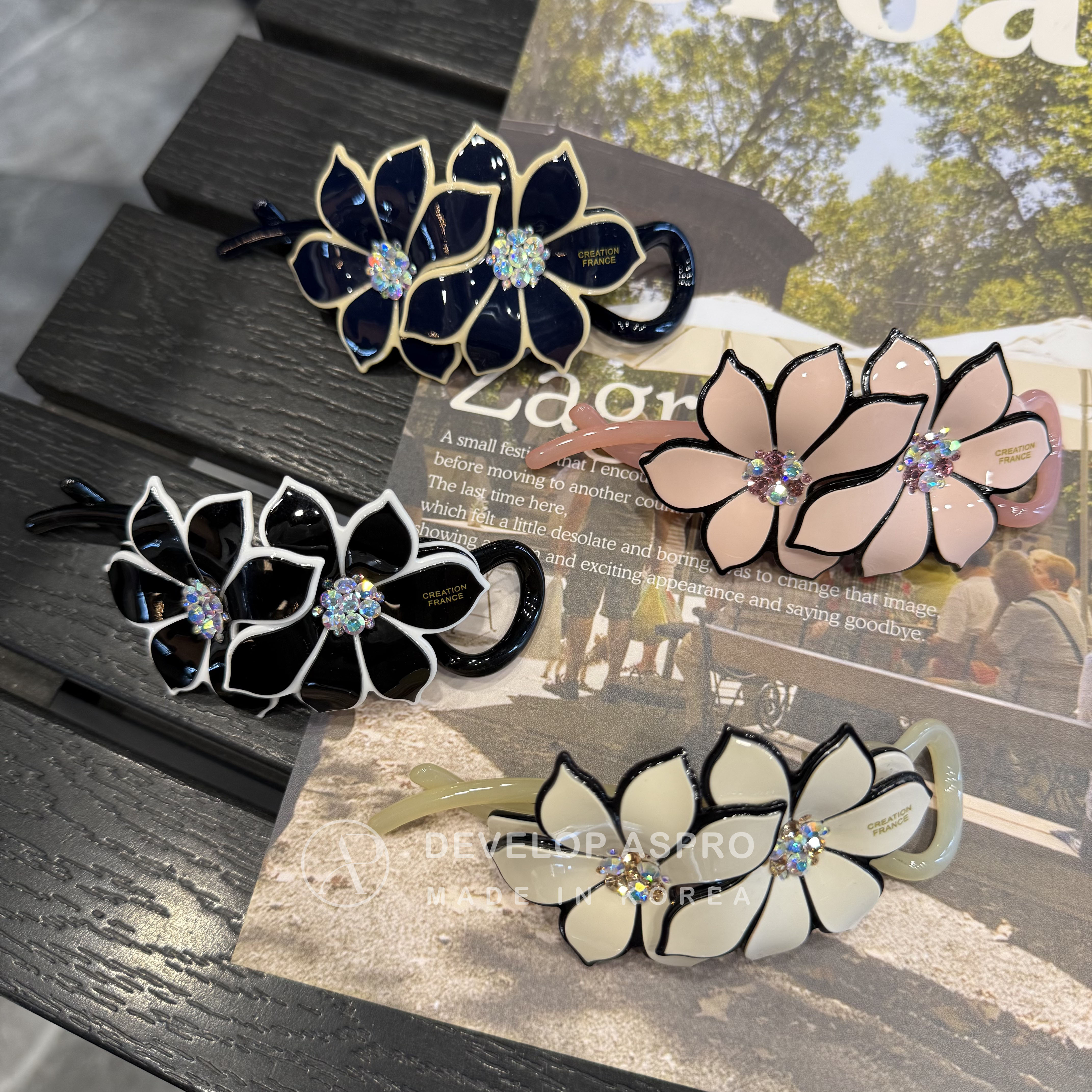 【现货 韩国CF醋酸】韩国新款扭扭夹正品爆款减龄韩版B4-2-CF113