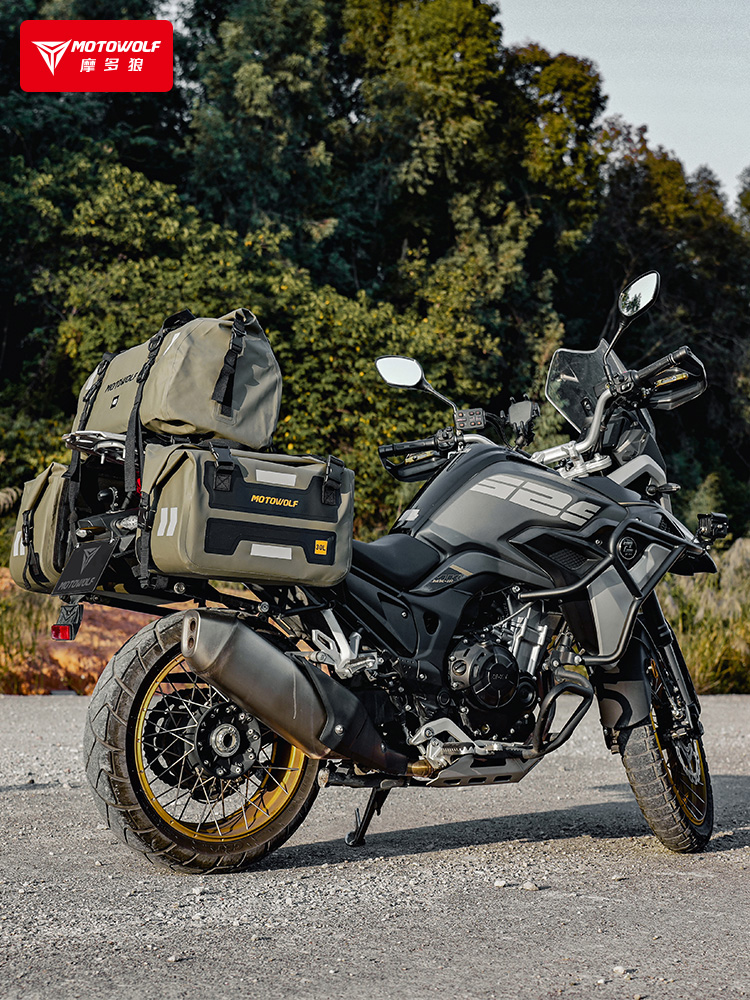摩多狼摩托车边包防水耐磨骑士摩旅头盔收纳驮包挂包机车后座背包