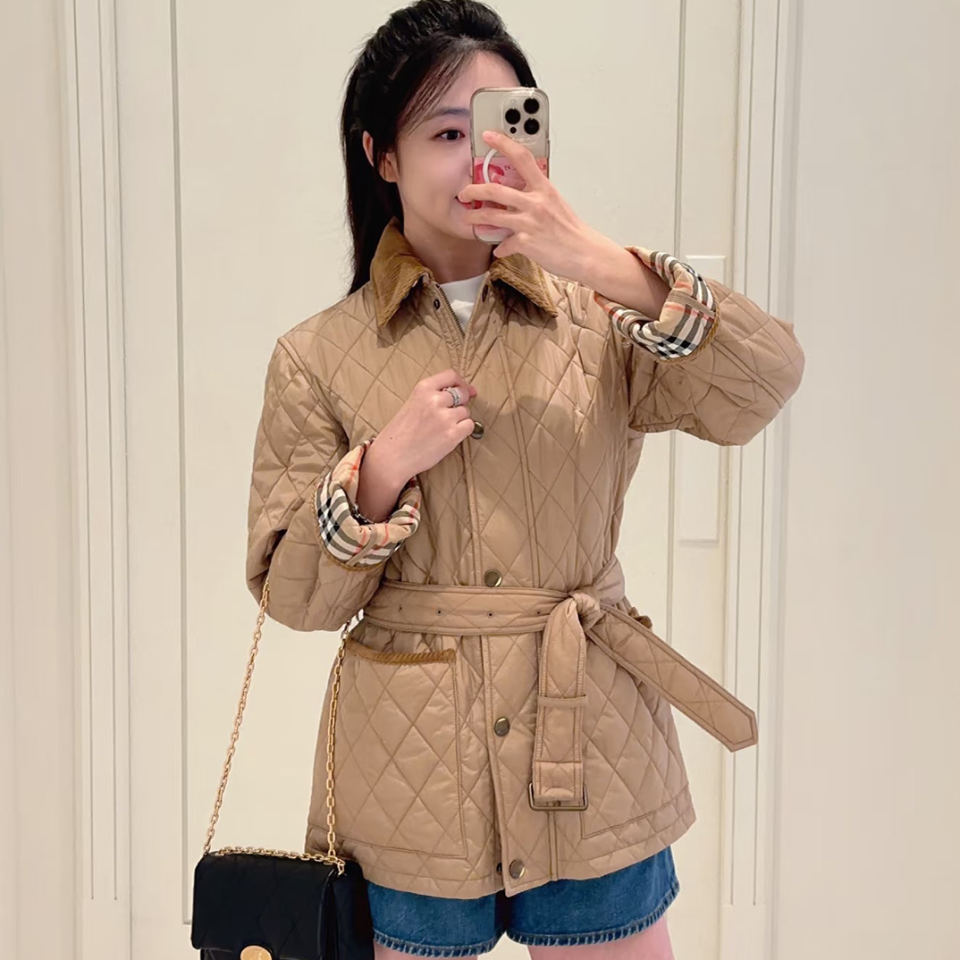 未使用 BURBERRY/博柏利 巴宝莉新款腰带棉服