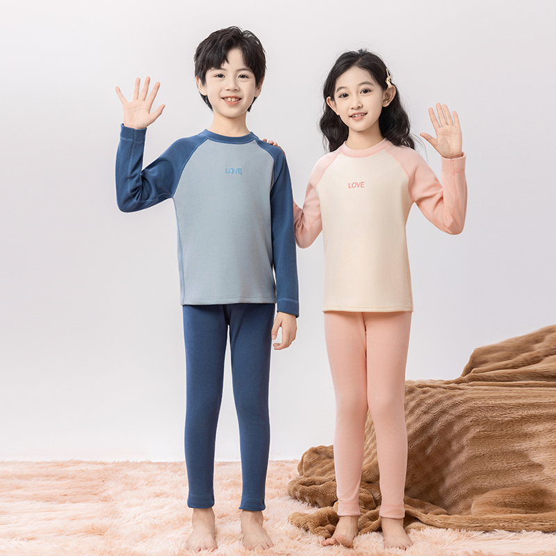 儿童睡衣男童女童秋衣秋裤套装宝宝保暖内衣中大童加绒家居服88