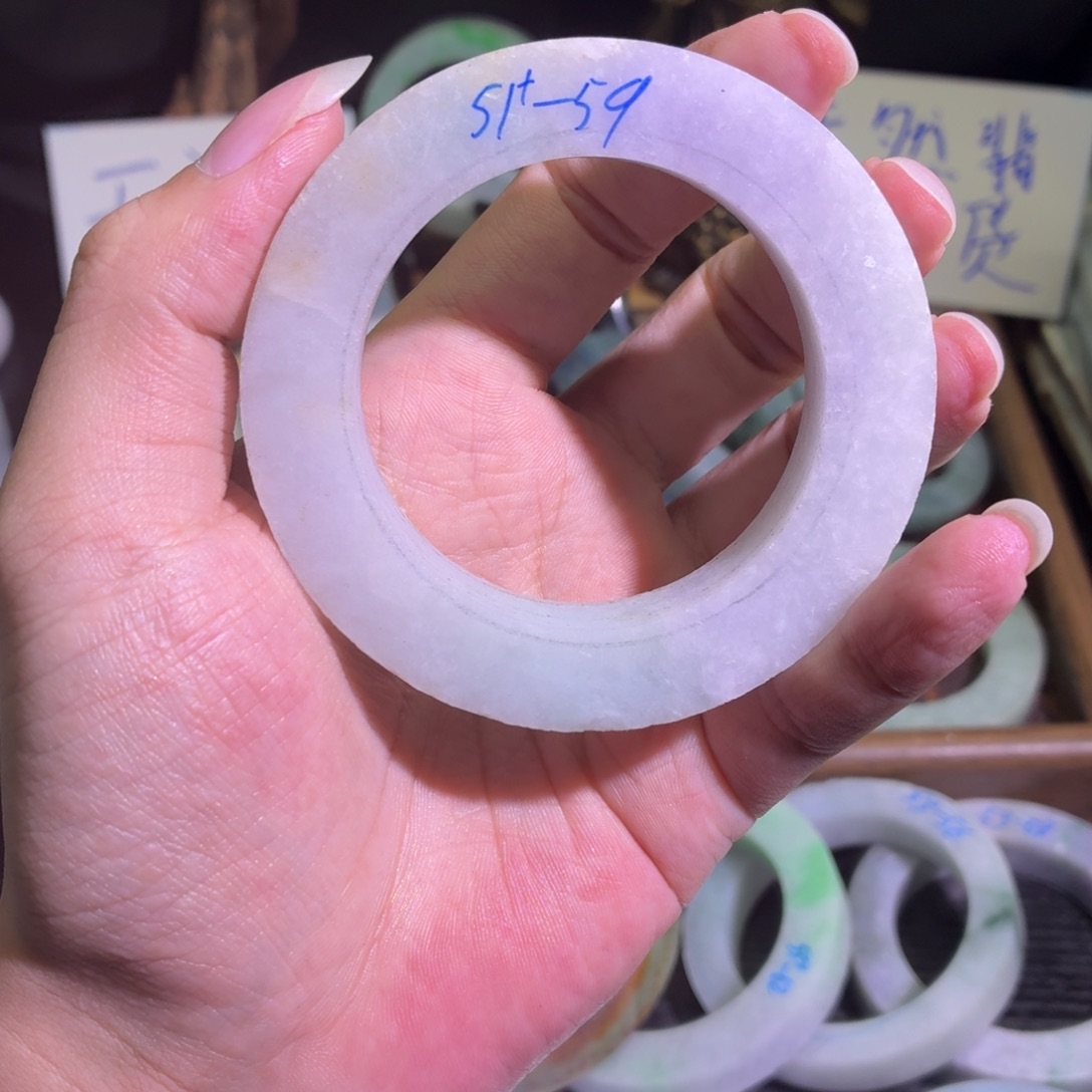 定制翡翠未镶嵌翡翠A货手镯毛胚定制