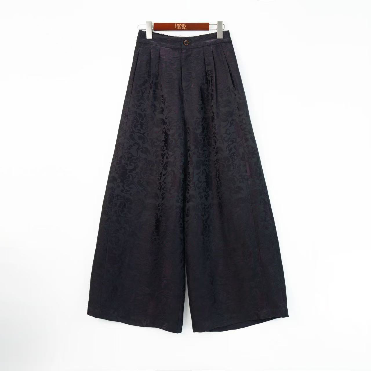 XuanGeMoXiang/轩阁墨香【锦贤】新中式国风民族高定直筒裤 MX77080