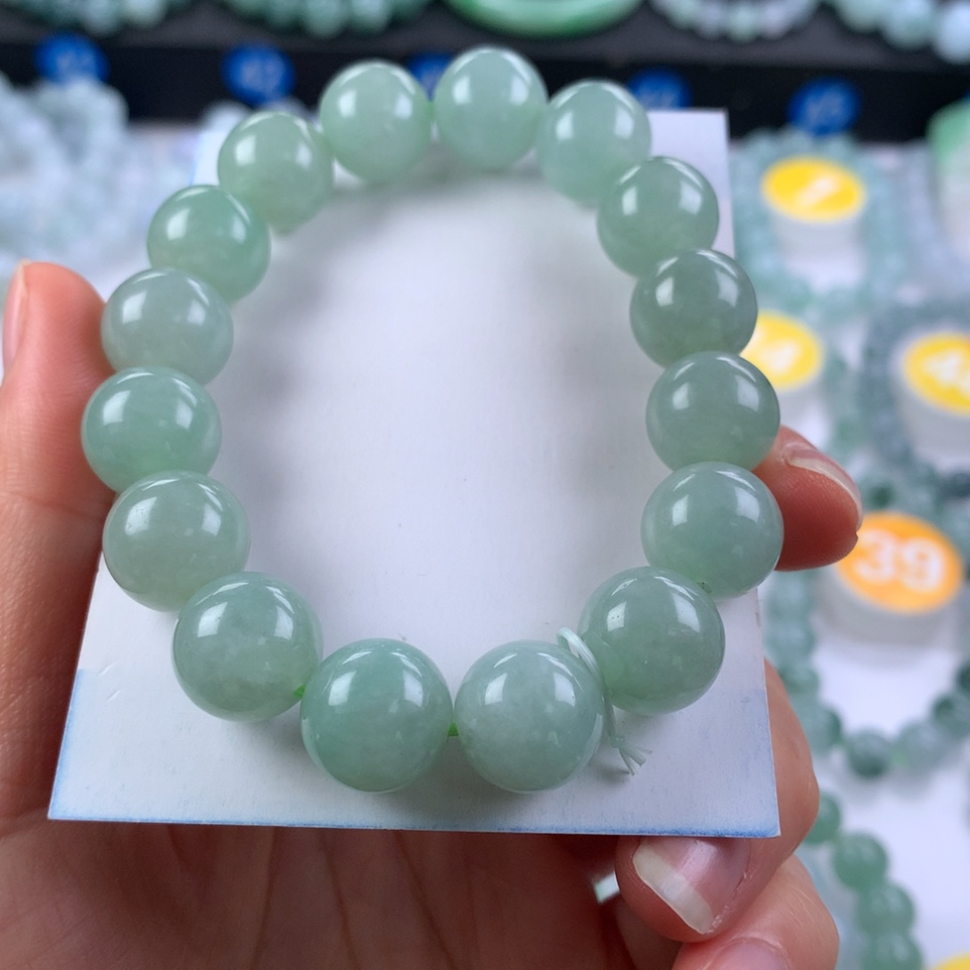 翡翠未镶嵌手链卡12.8