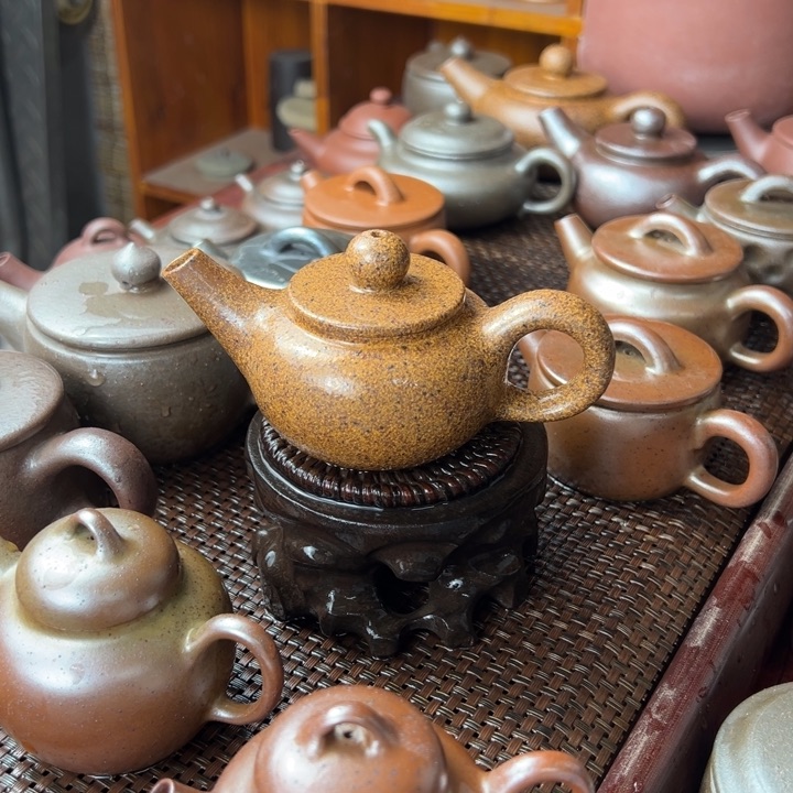 紫砂茶壶水*紫砂壶匣钵柴烧壶