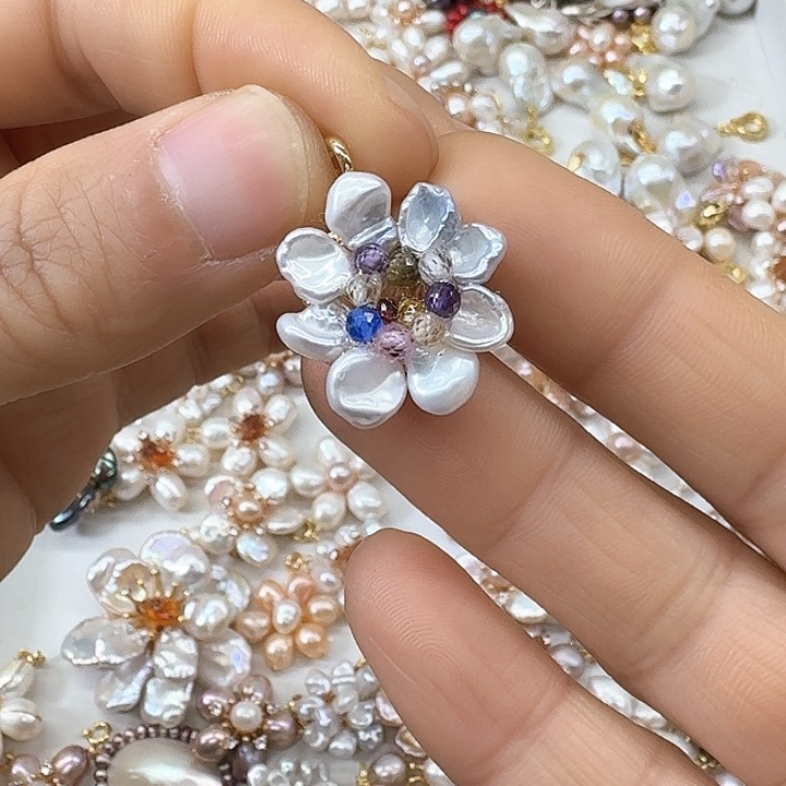 淡水珍珠颈饰银S925镶嵌