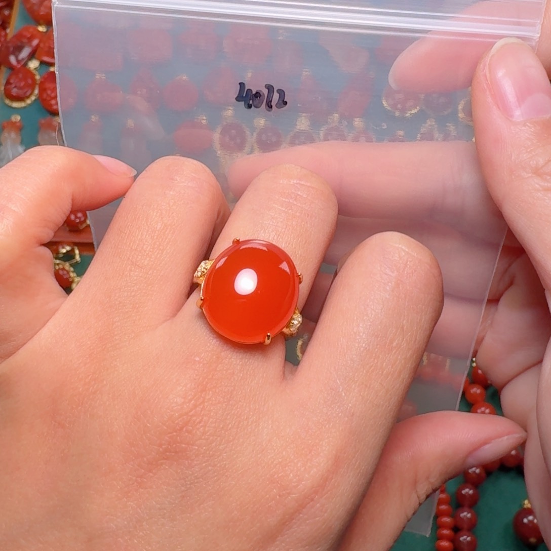 南红玛瑙南红银S925镶嵌