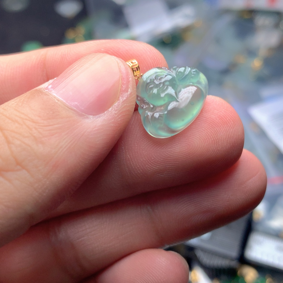 【闪购商品】翡翠18K金镶嵌颈饰翡翠