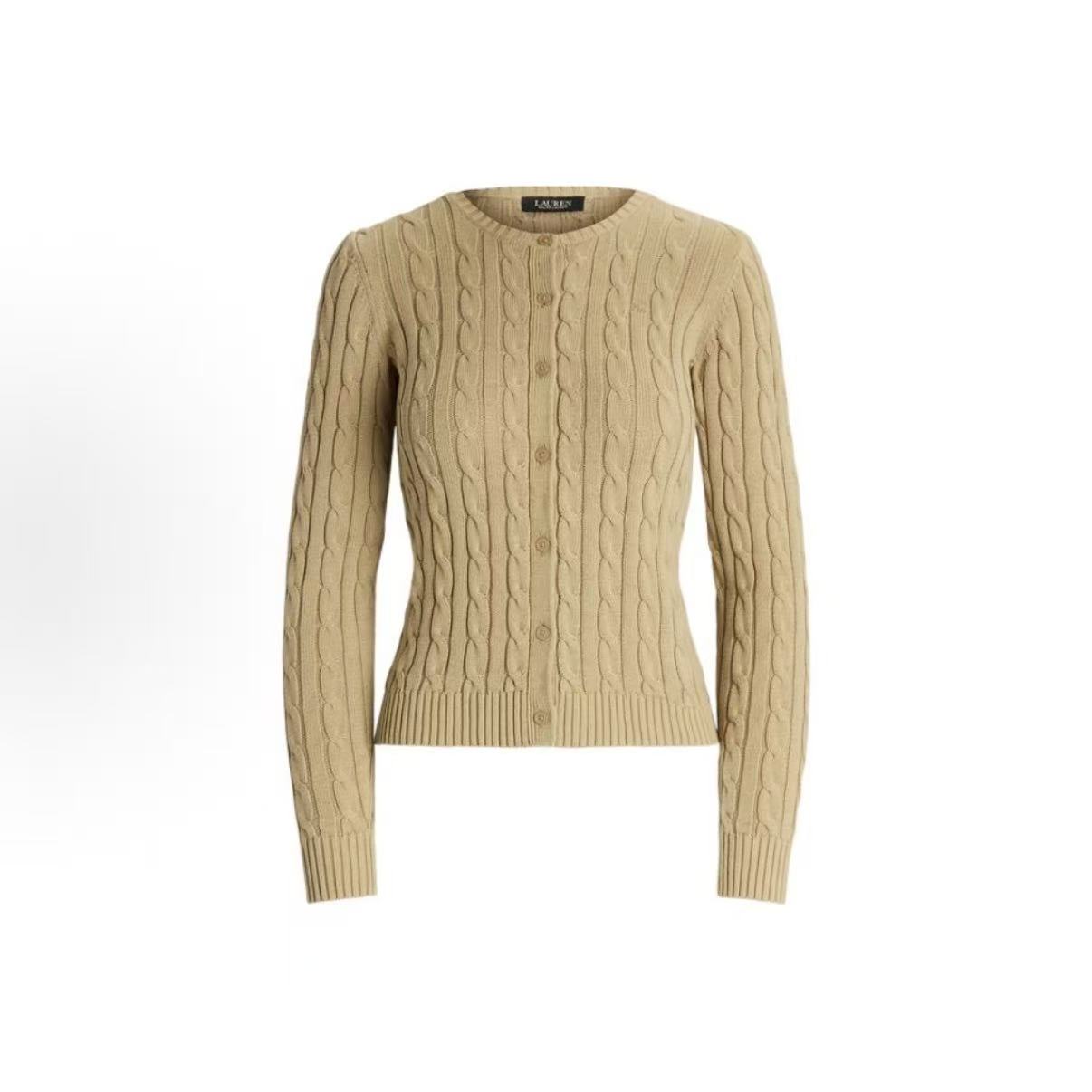 Ralph Lauren拉夫劳伦 纯色绞花开衫