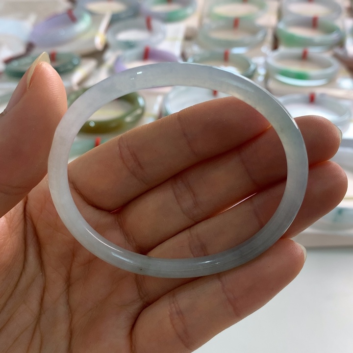 翡翠未镶嵌手镯贵妃圆56