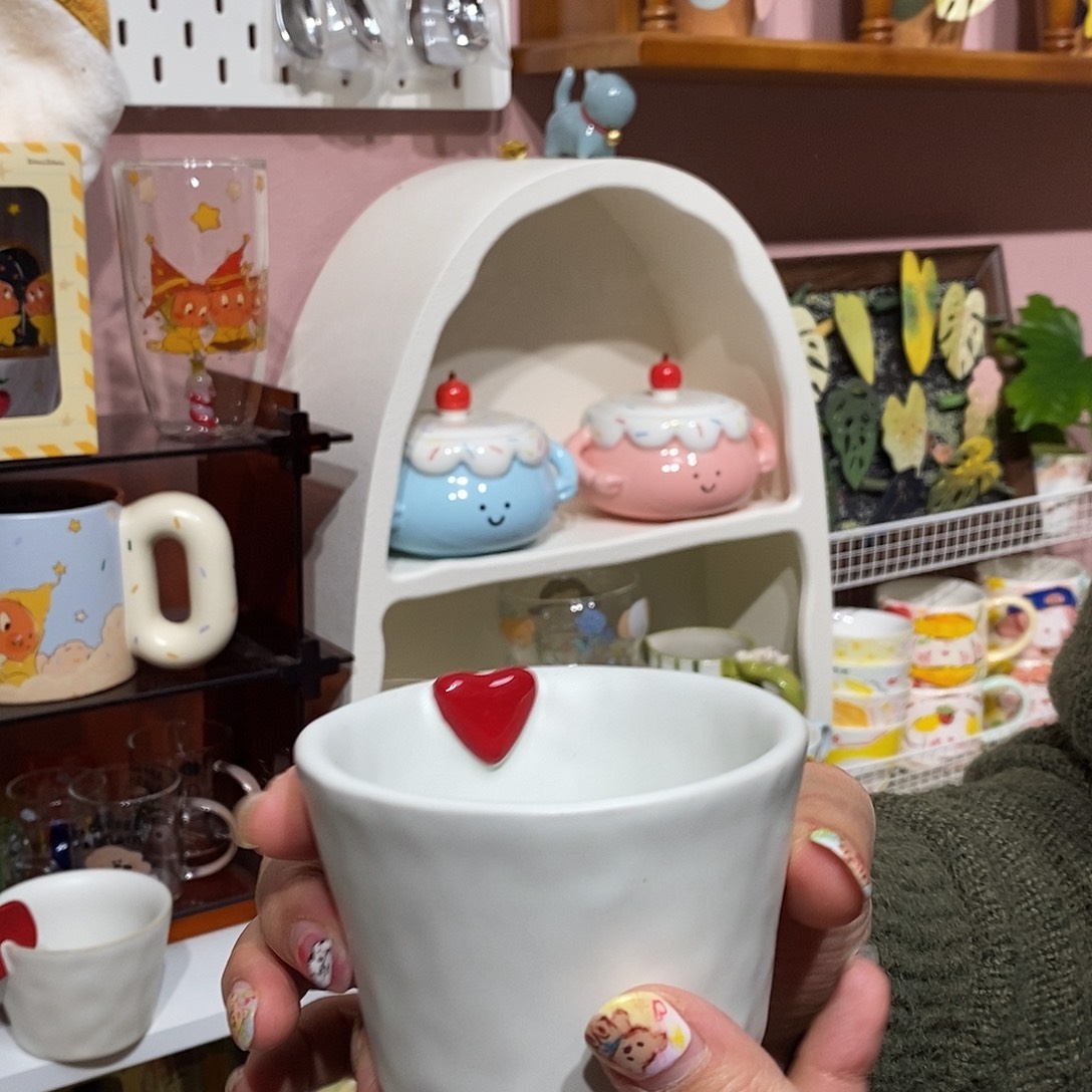 陶瓷爱心手作杯子一个