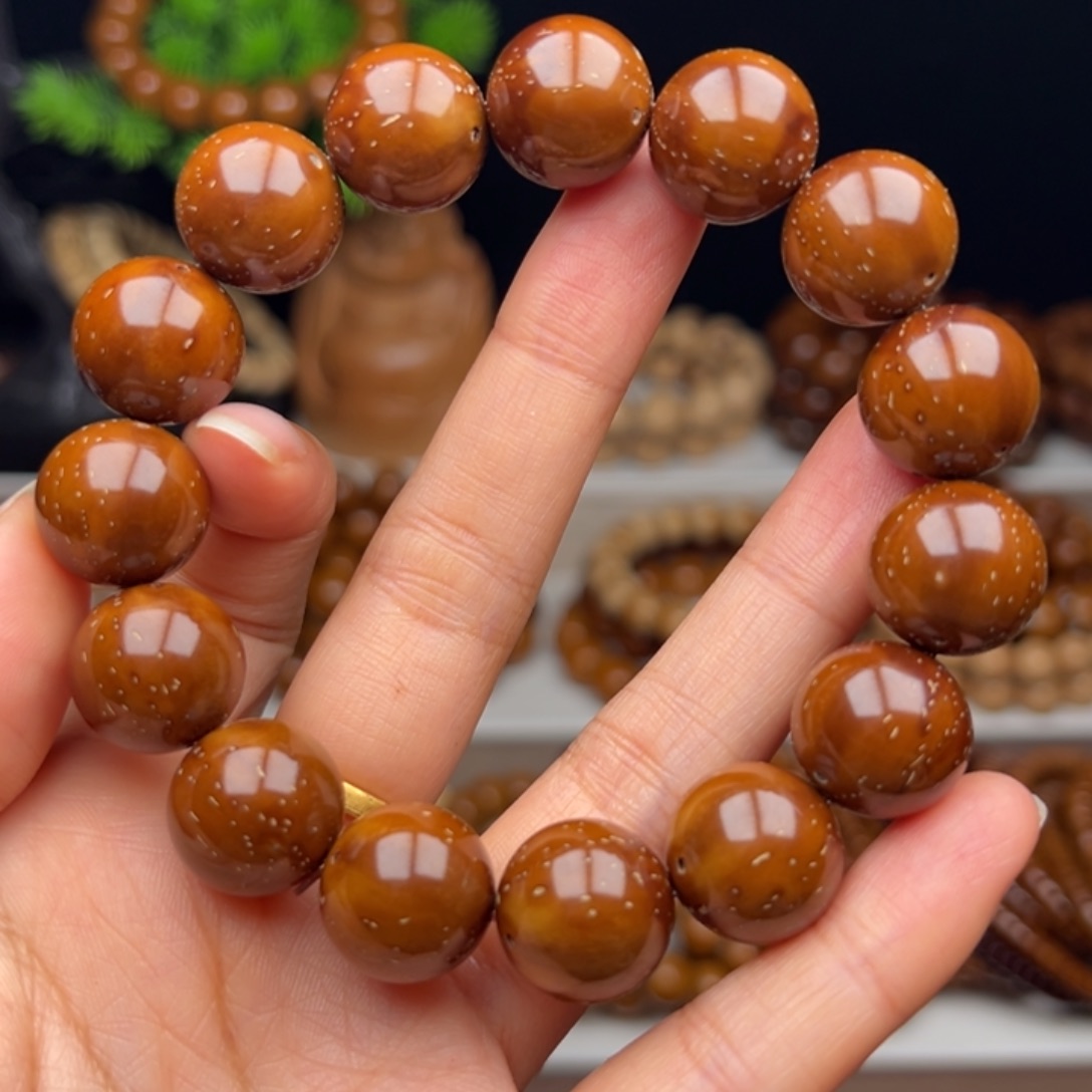 紫金鼠手串卡15+半实心满天星光珠