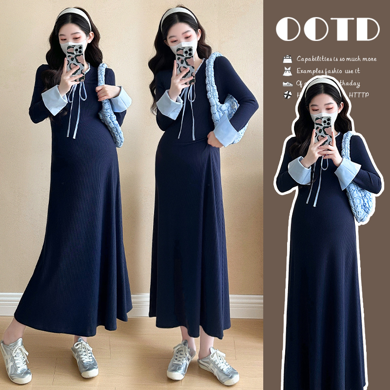 实拍新品2025春季气质高级感针织连衣裙