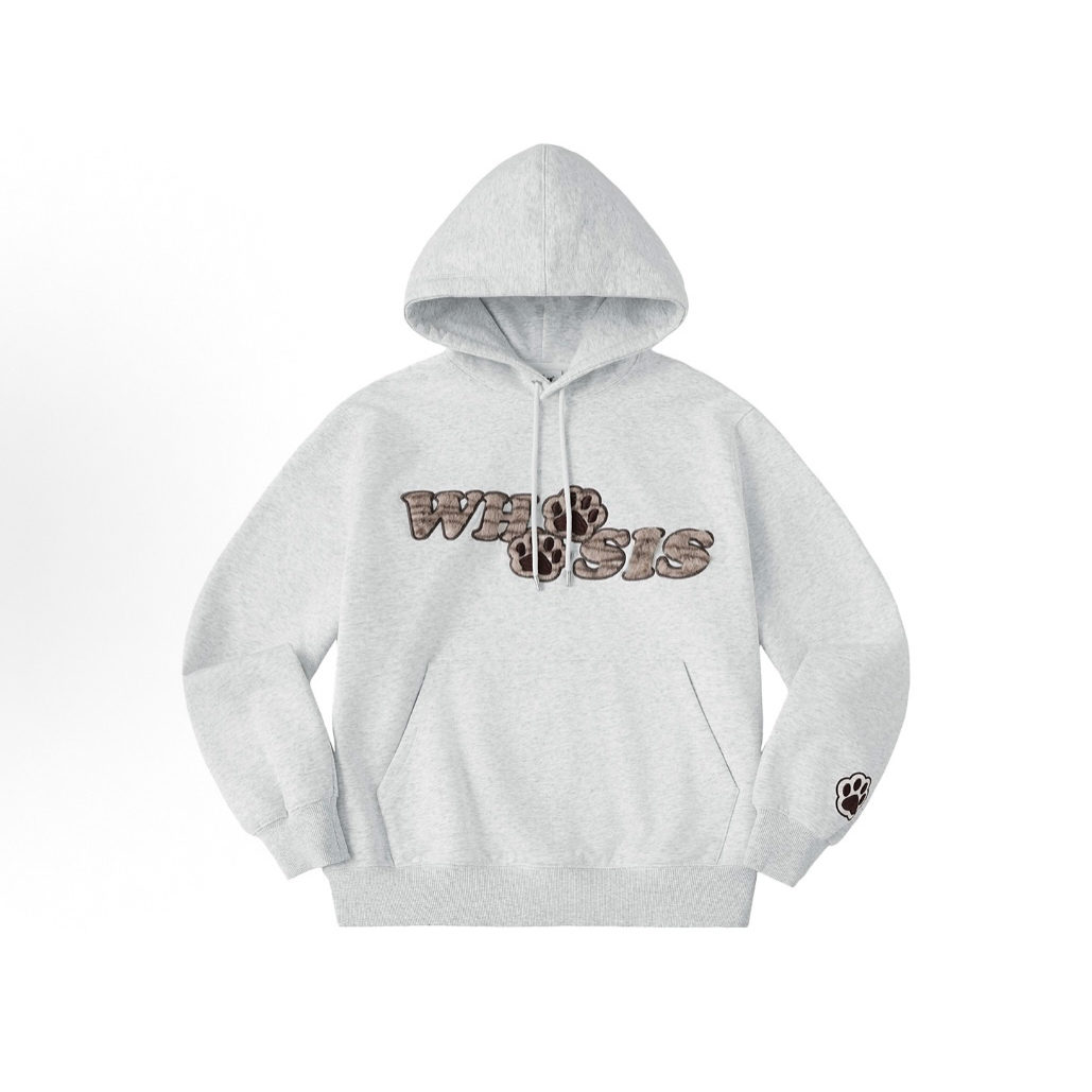 W8毛绒猫爪贴布可爱毛茸茸休闲宽松百搭帽衫卫衣 男女同款