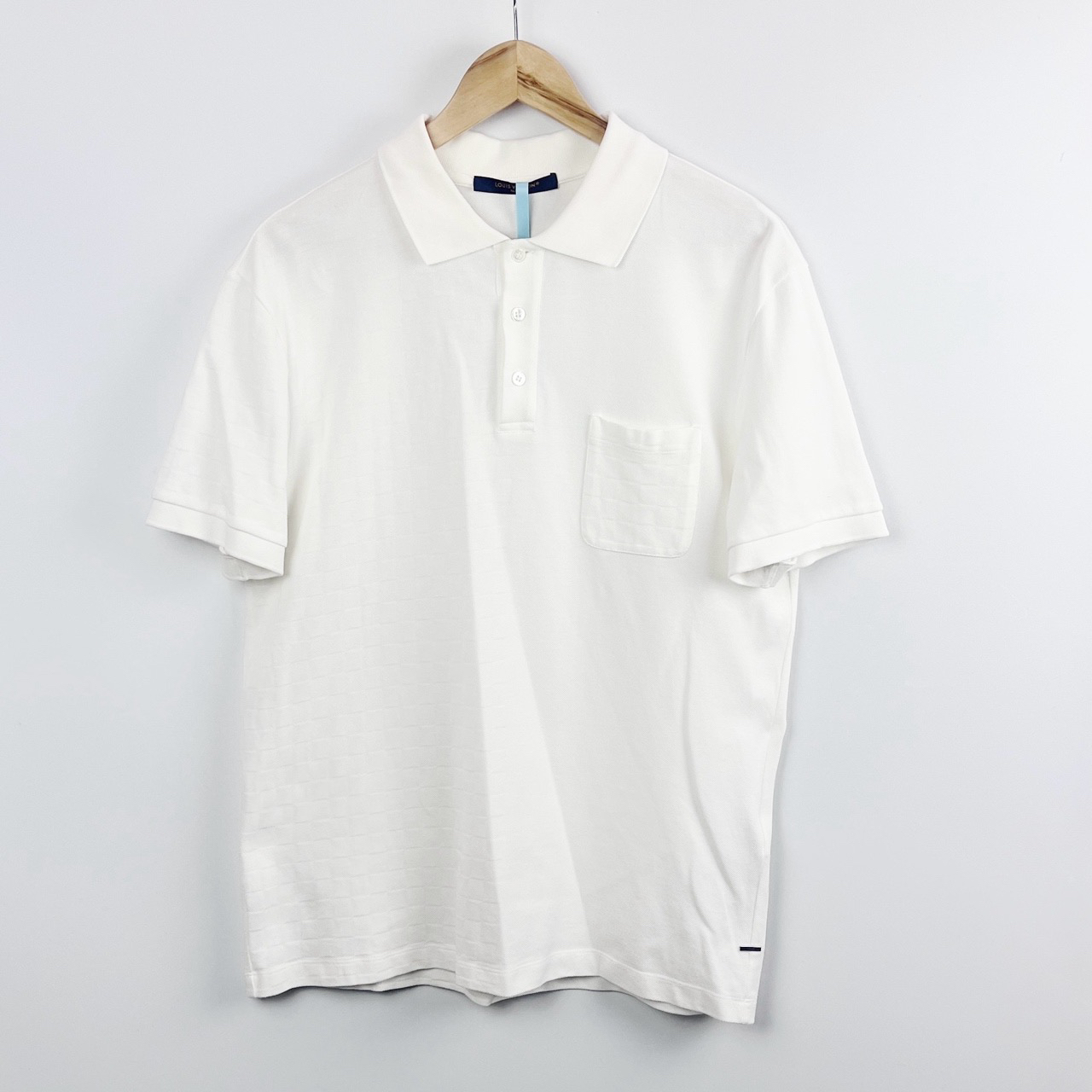 95新 LouisVuitton/路易威登 L码 白色logo短袖polo衫 lm3064