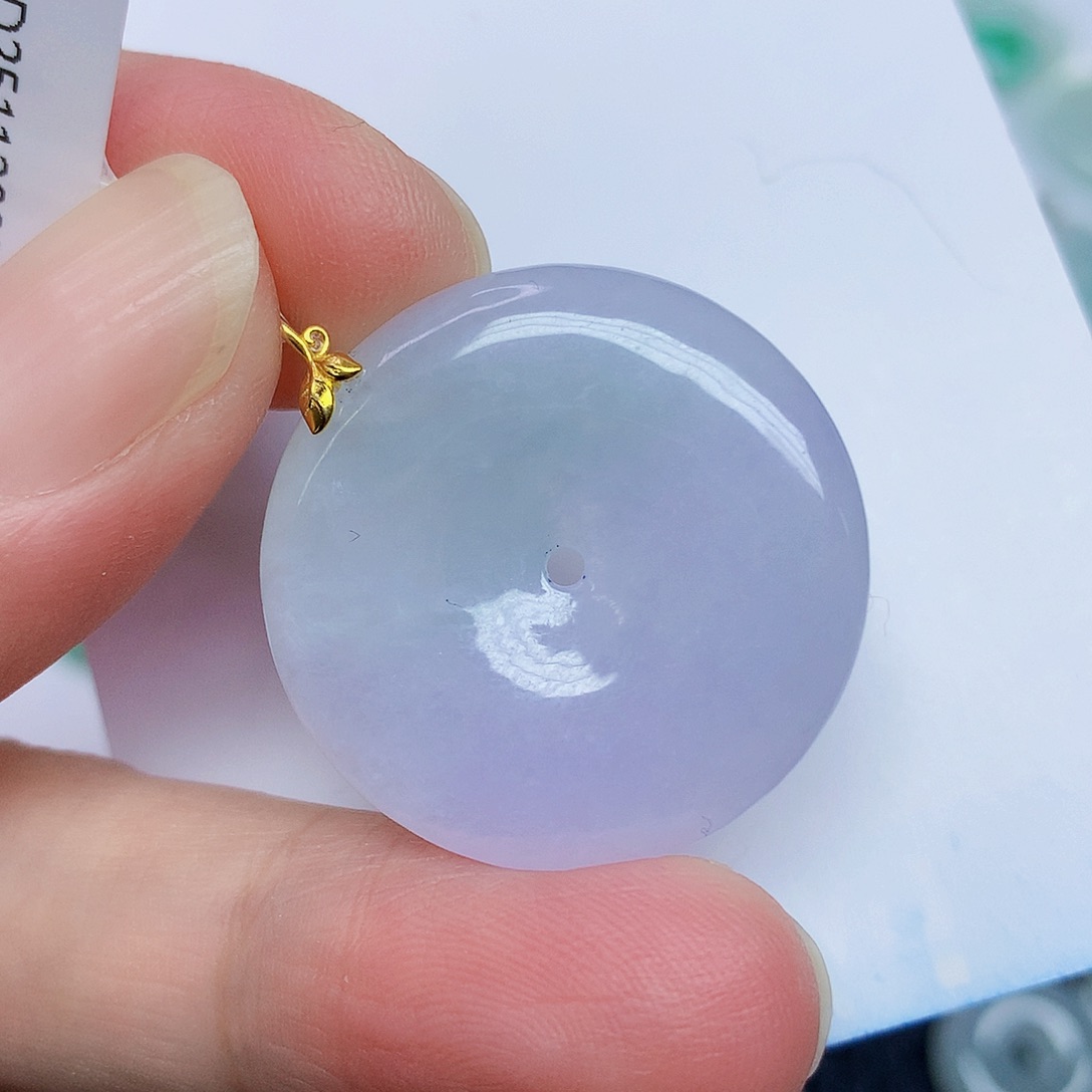 翡翠18K金镶嵌颈饰357889