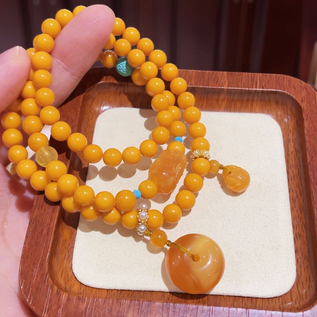 蜜蜡手链未镶嵌手串