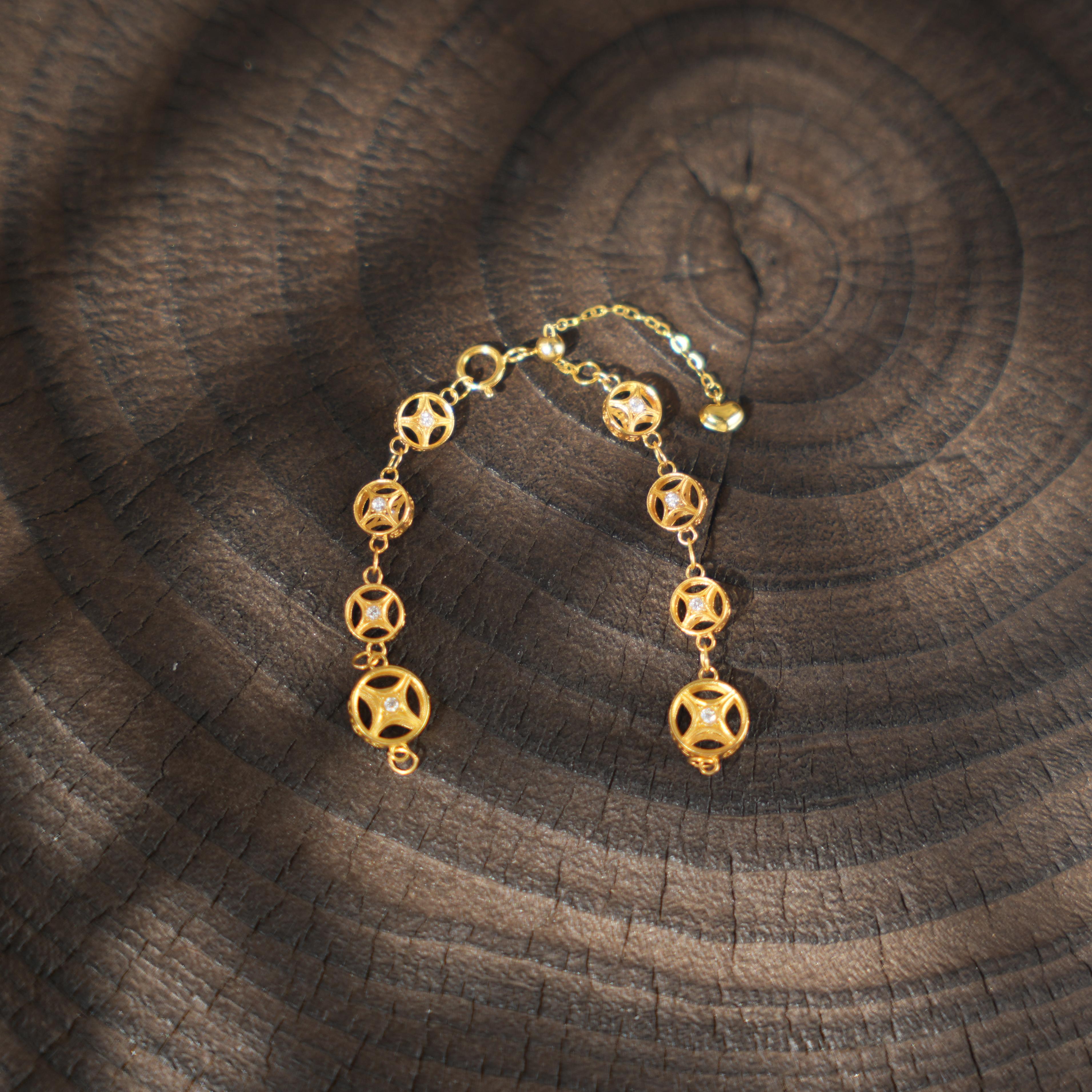 钱多多双节棍-18K金手链（多样性发其一）