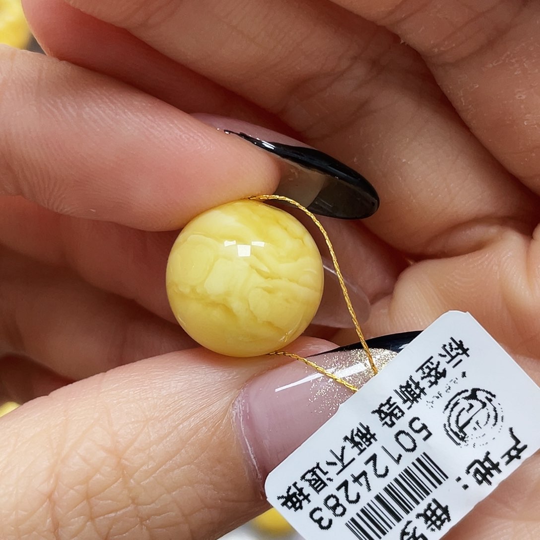 琥珀珠宝奇石未镶嵌15mm瑕疵福利款