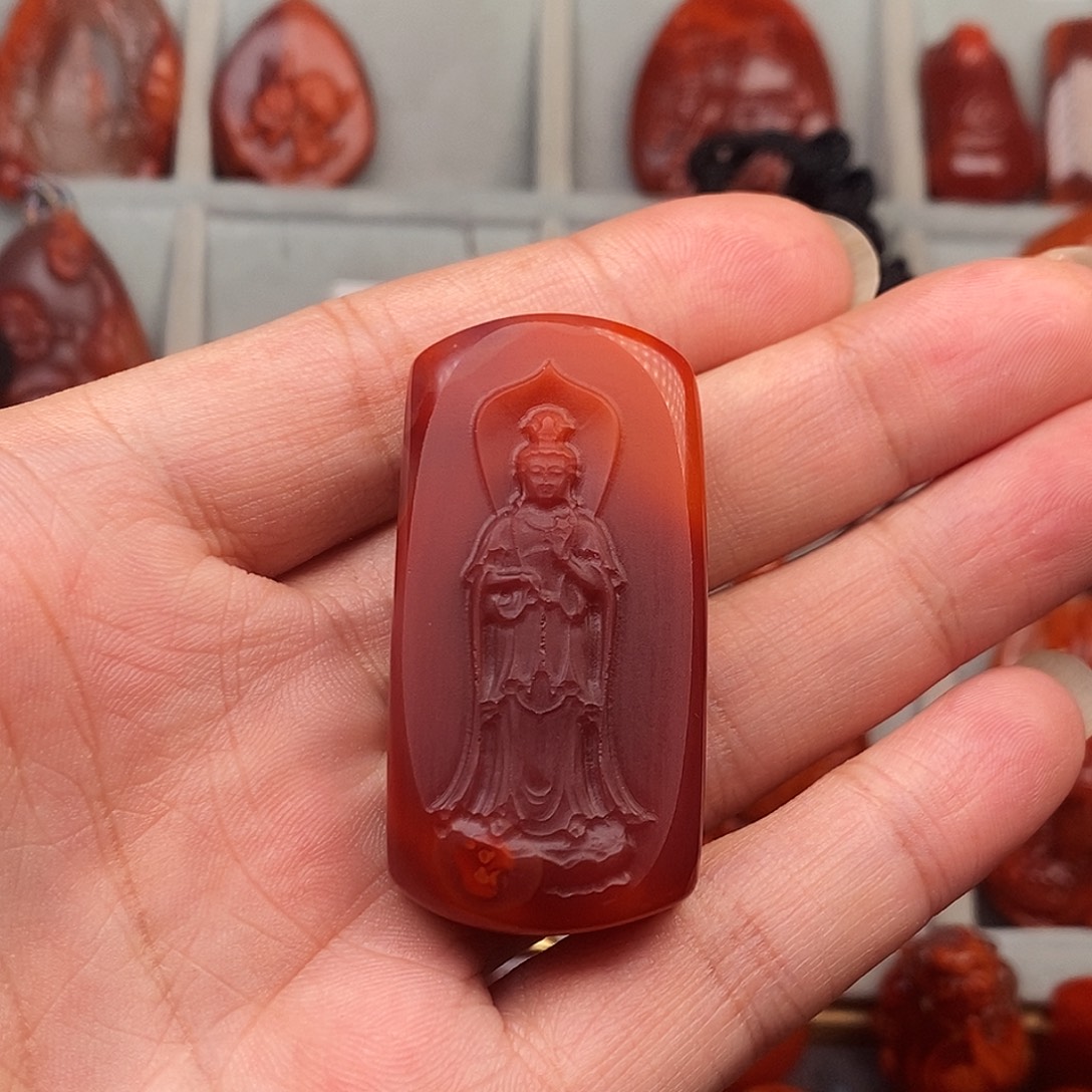 兔***霖南红玛瑙未镶嵌吊坠(不含链)