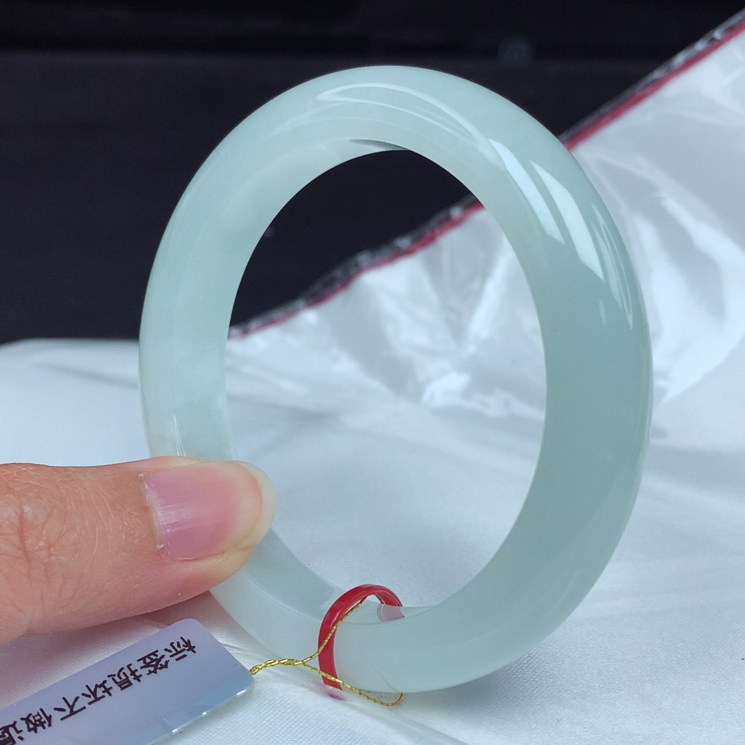 翡翠未镶嵌手镯52圈4089